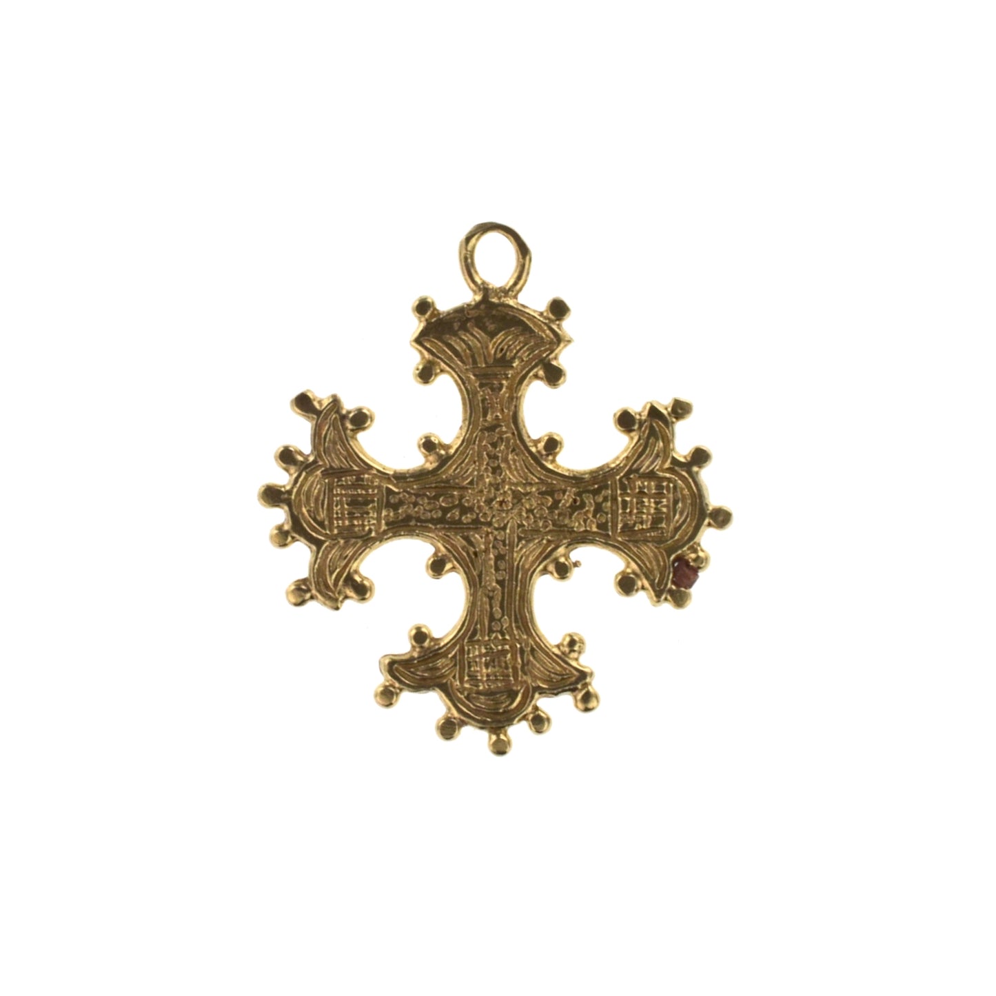 C637 Brass Russian Cross Charm