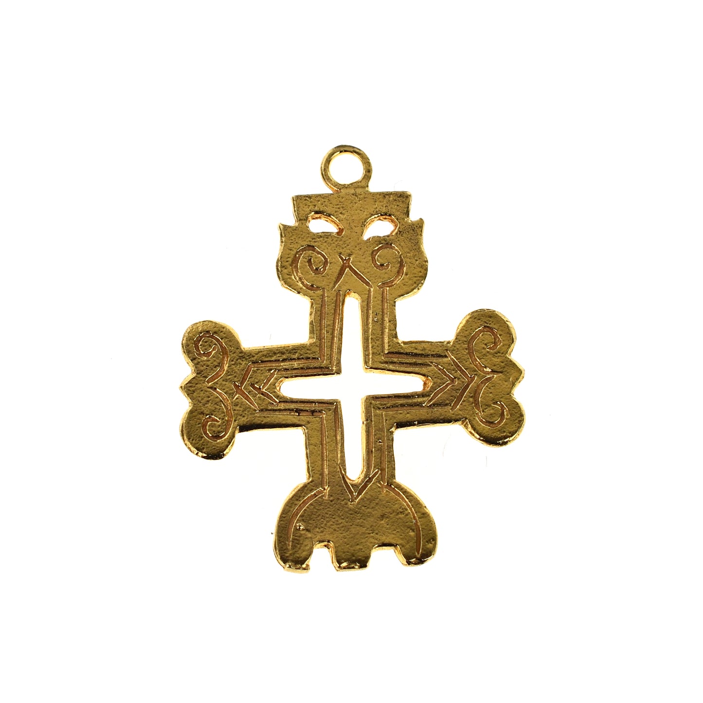 C642 Brass Mexican Cross Pendant