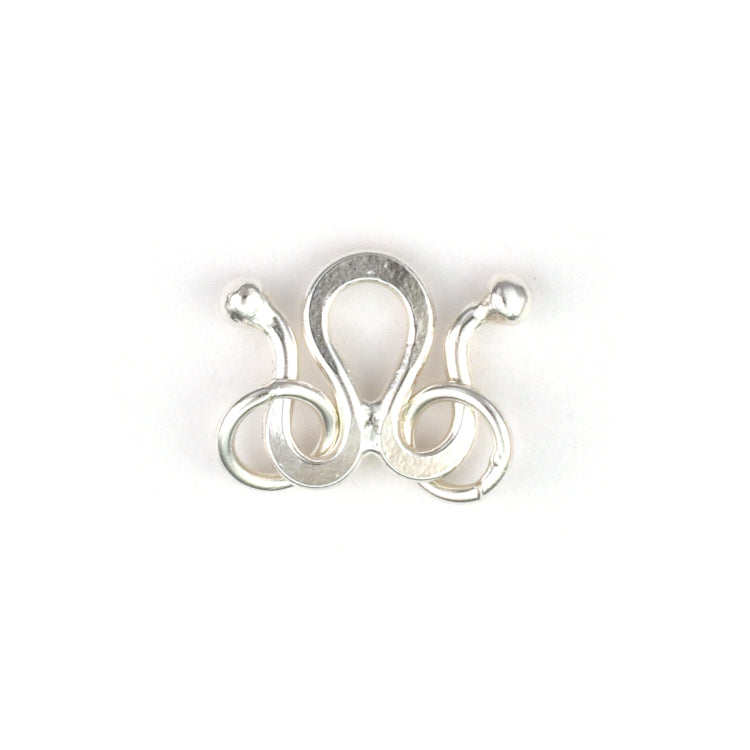 C838 Silver Double Hook Clasp