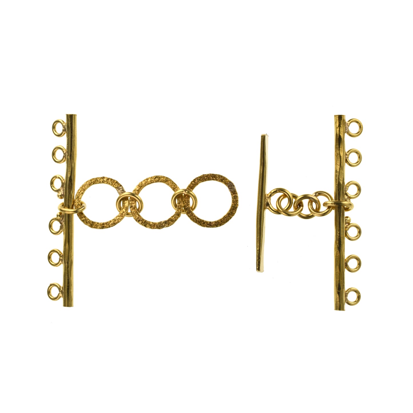 C919 Brass 6-Strand Toggle Clasp