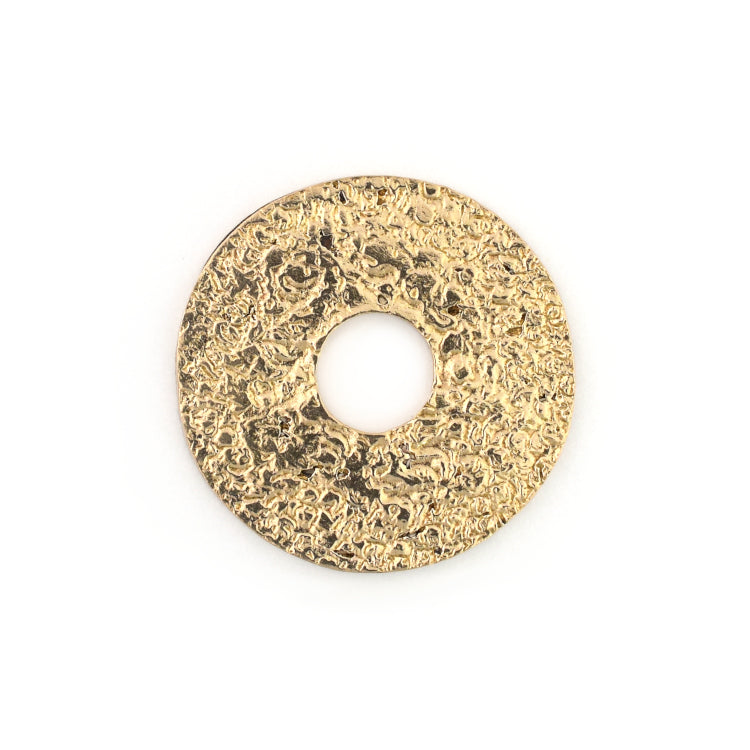 C1055 Textured Brass Disc Bead