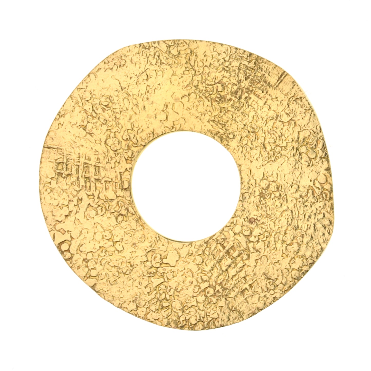 C1068 Textured Brass Disc Bead