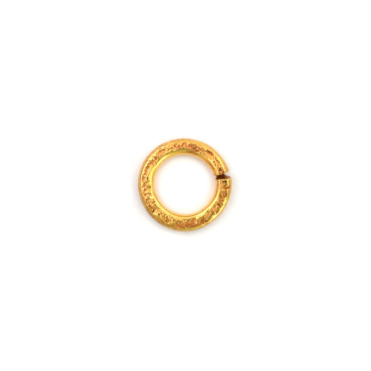 C1082b 9mm Textured Brass Open Jump Ring
