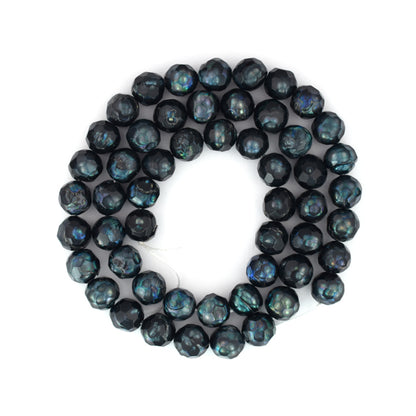 CP1029-P21 Faceted Irridescent Blue-Green Pearl