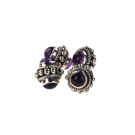 IB51 Silver Bead with Amethyst