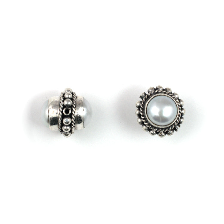 IB52 Silver Bead with White Pearl