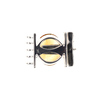 IB81 Silver 5-Strand Box Clasp with Citrine