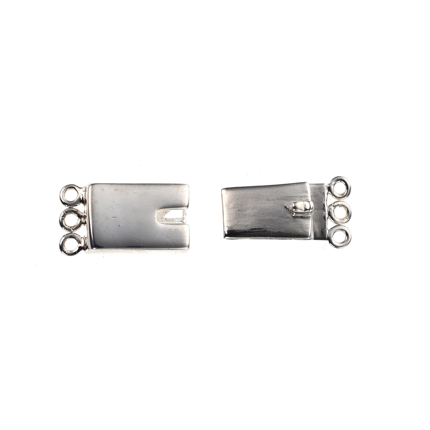 IB88 Silver 3-Strand Box Clasp