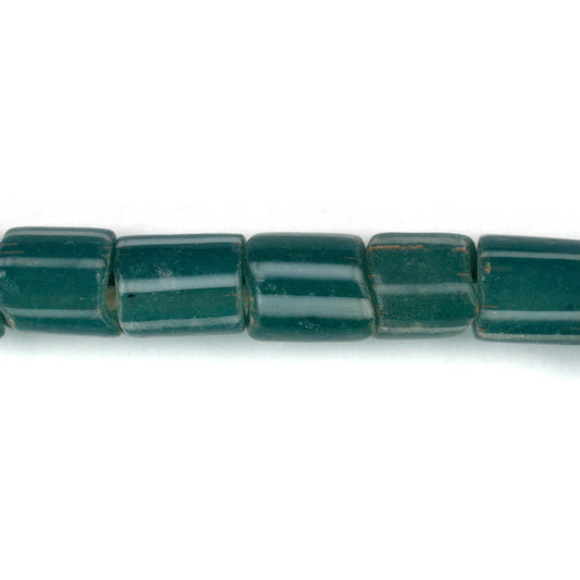 MH1102 Green Striped Glass Bead