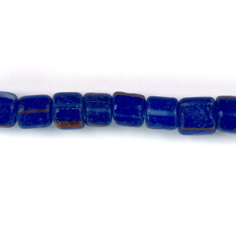 MH1104 Blue Striated Glass Bead