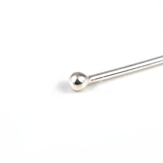 B124 Long Silver Headpin – 20 Gauge