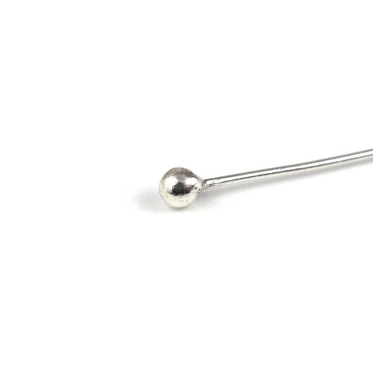B124 Short Silver Headpin – 26 Gauge