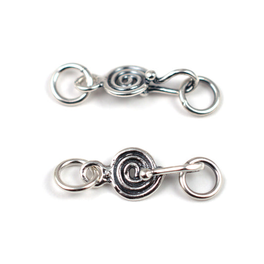 B837 Silver Hook Clasp