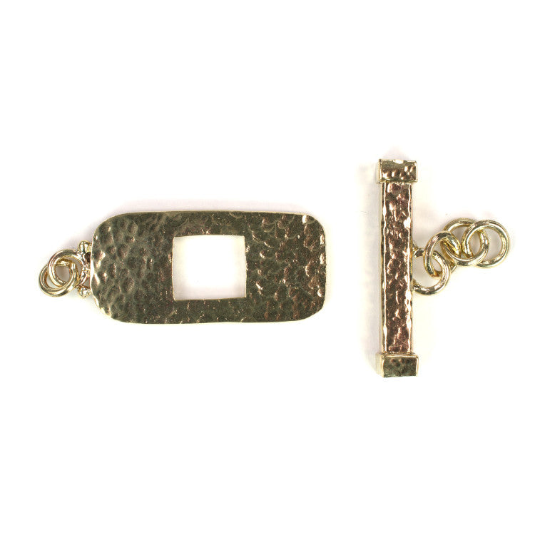 B1250 Hammered Brass Toggle Clasp