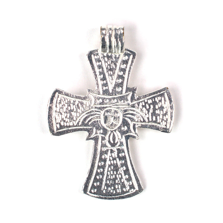 C502 Brass Ethiopian Cross Pendant