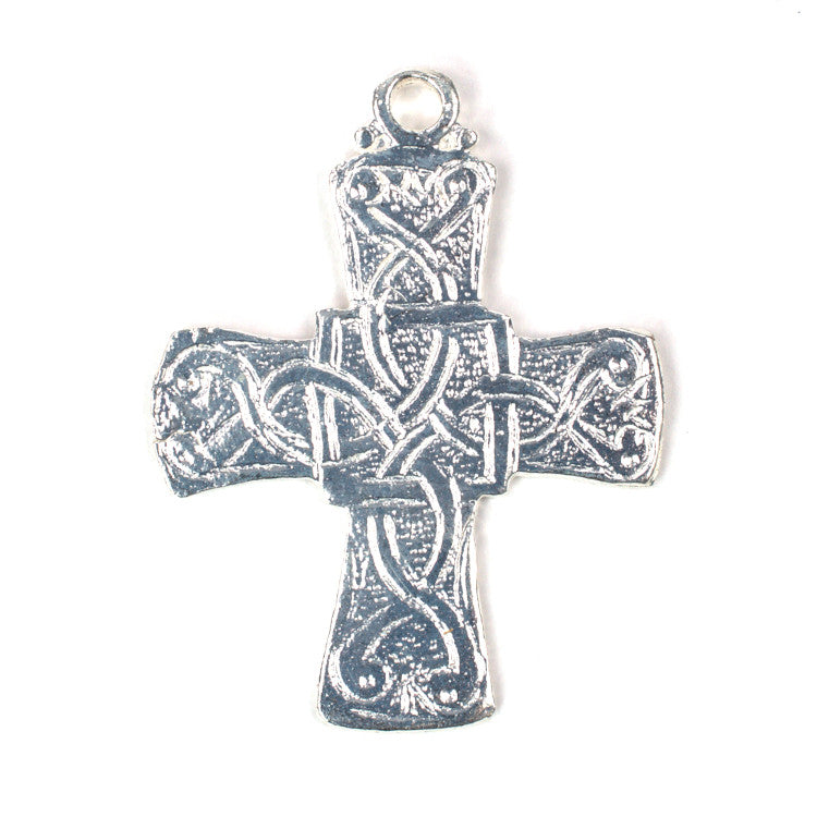 C505 Brass Ethiopian Cross Charm