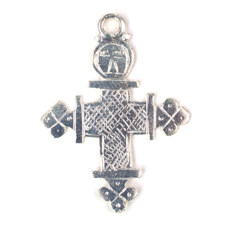 C506 Brass Ethiopian Cross Charm