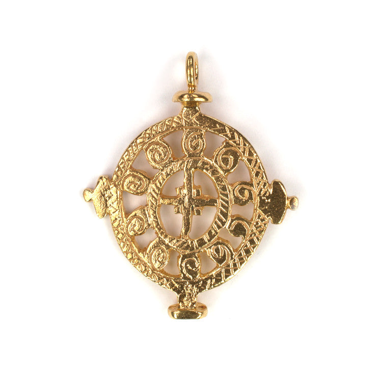 C530 Brass Tuareg Pendant