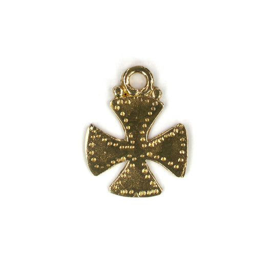 C564 Brass Ethiopian Cross Charm