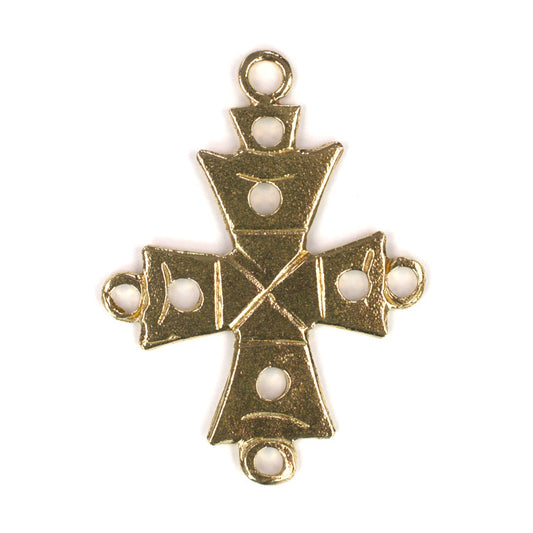 C595 Brass Mexican Cross Connector Charm