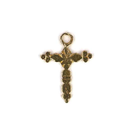 C603 Brass Mexican Cross Charm